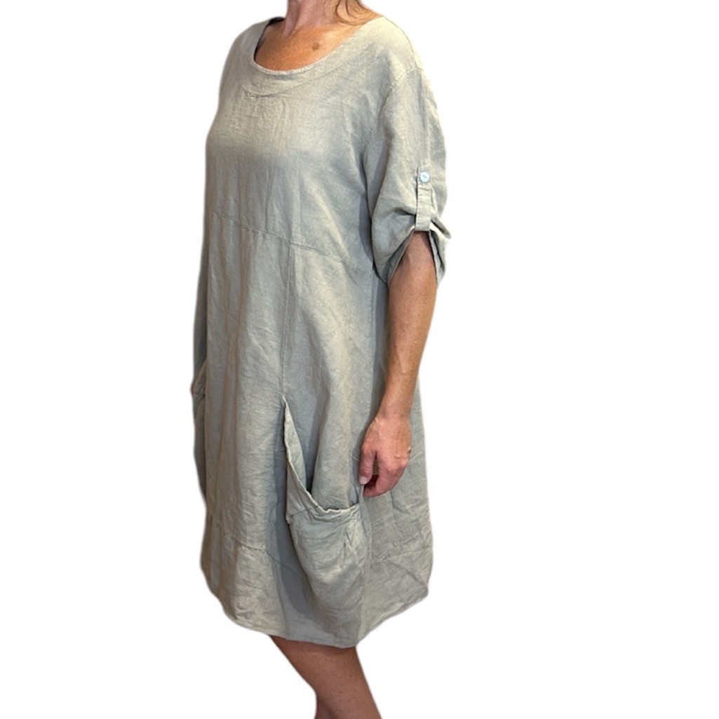 knee length dresses for ladies Angelina Linen Maxi Dress